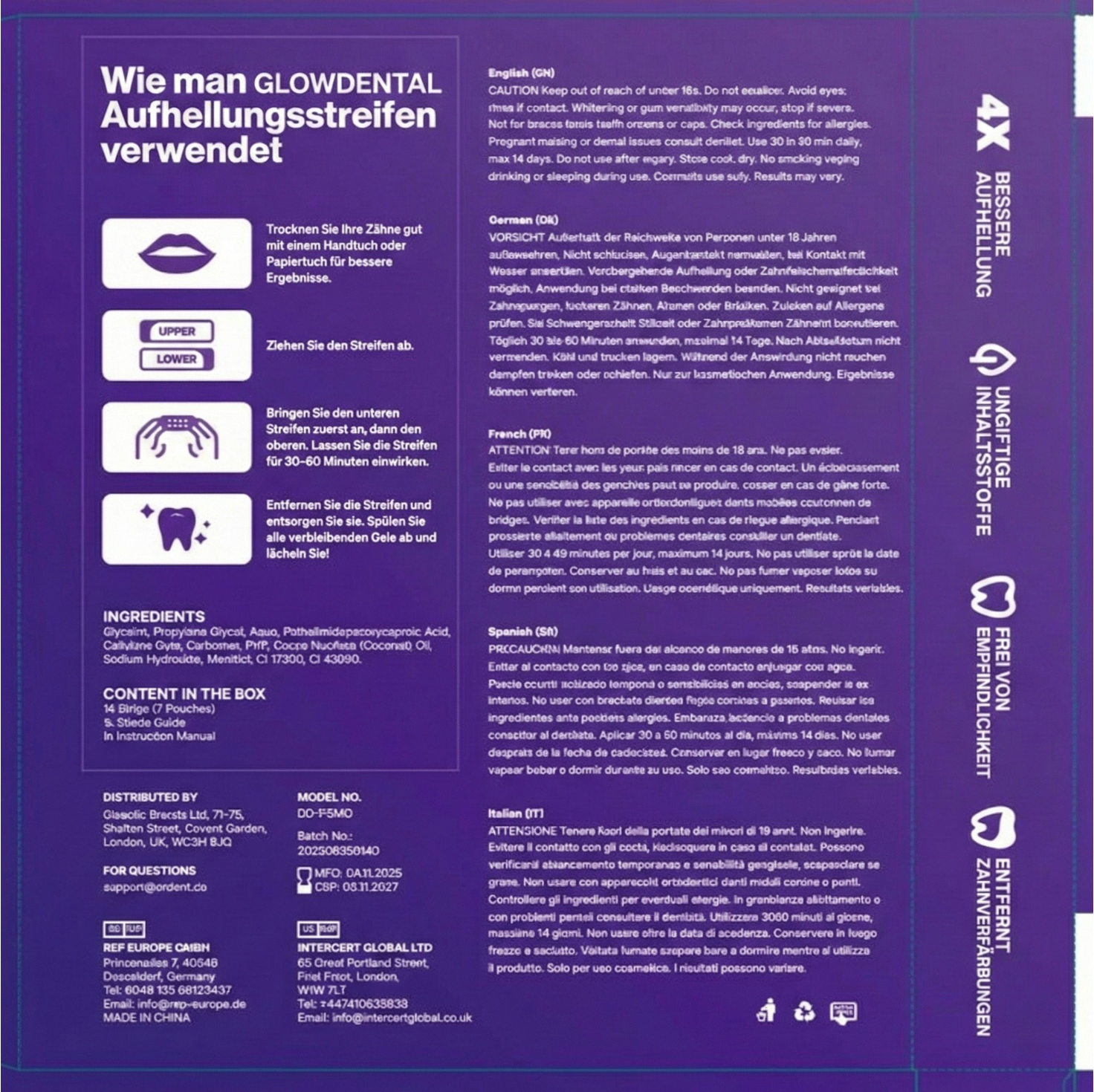 GLOWDENTAL™ Anti-Gelbstich-Strips